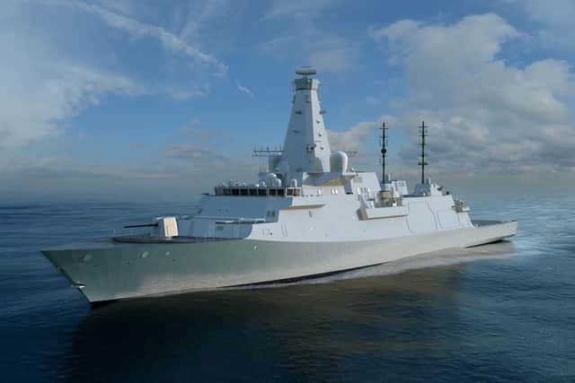 An MoD computer generated image of the the new Type 26 frigate