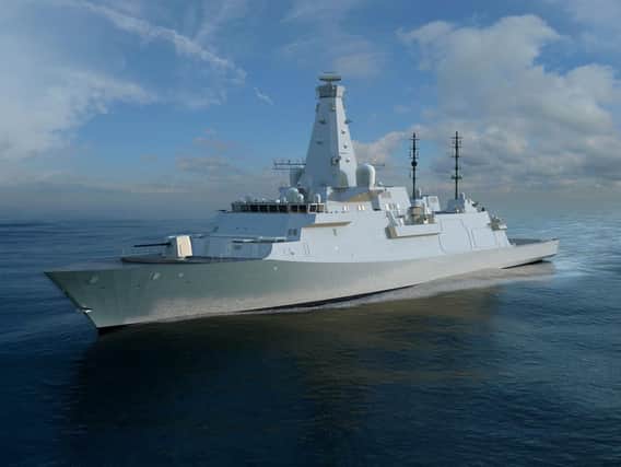 An MoD computer generated image of the the new Type 26 frigate