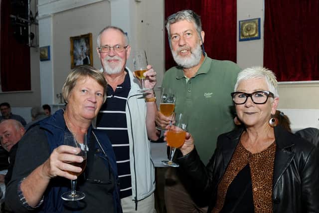 June Christie, Ric Spencer, Bruce Christie and Chris Stevens - all from Southsea - at the Portsea Island Beer festival. Picture: Sarah Standing