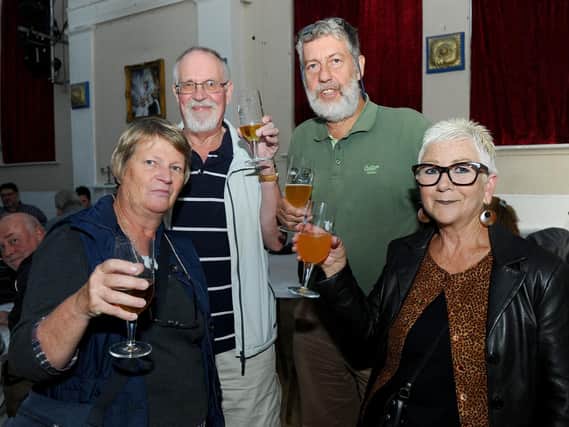 June Christie, Ric Spencer, Bruce Christie and Chris Stevens - all from Southsea - at the Portsea Island Beer festival. Picture: Sarah Standing