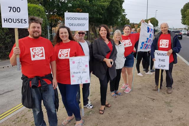 A previous protest against plans for homes next to Newgate Lane
