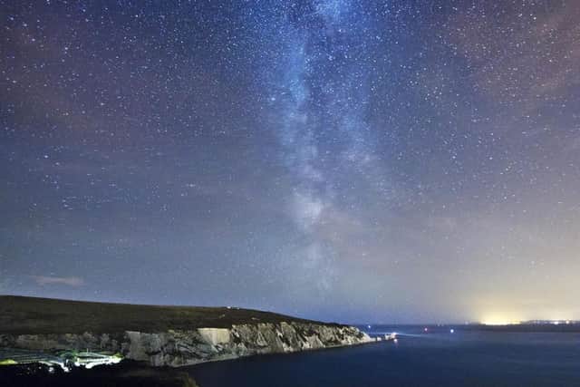The winter sky shows the Milky Way in all its glory you might even spot the Northern Lights!