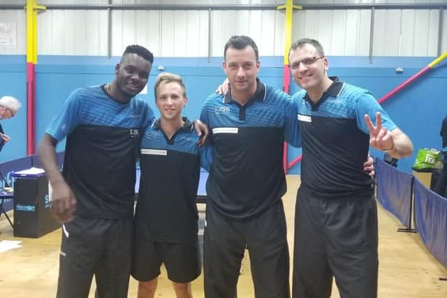 From left: Adeoye Adewale, Martynas Matuzevicius, Adam Proszko and Adam Fuzes