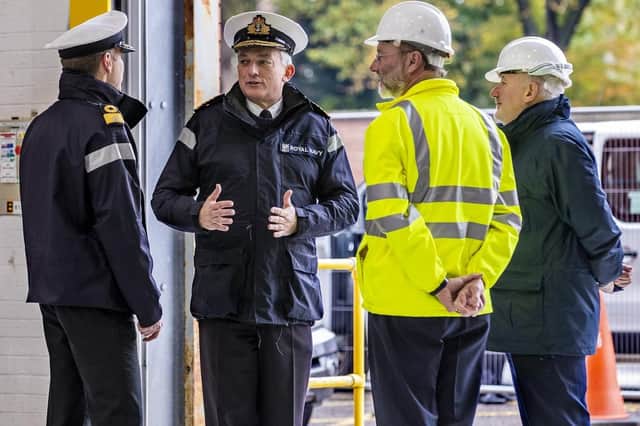 First Sea Lord, Admiral Sir Philip Jones (second from left) attends the opening of the new site