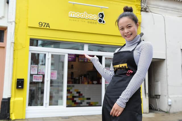 Annie Wu at her new tea bar Mooboo in Portsmouth. Picture : Habibur Rahman
