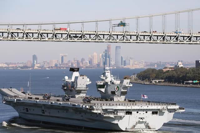 HMS Queen Elizabeth has arrived in New York City. Picture: Royal Navy