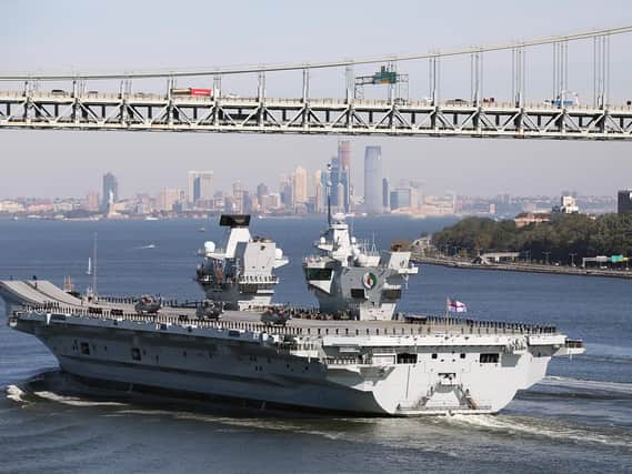 HMS Queen Elizabeth has arrived in New York City. Picture: Royal Navy