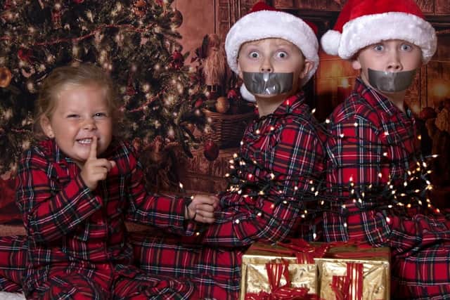 Home Alone inspired Christmas card. Picture: Nichola Scullion/ Nicky's Photography