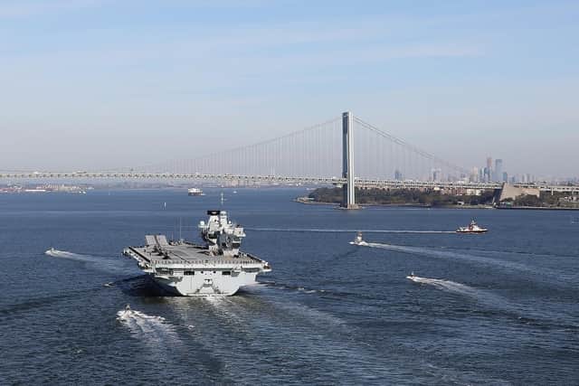 HMS Queen Elizabeth arrives in New York City. Picture: Royal Navy