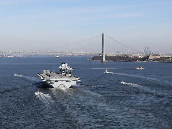 HMS Queen Elizabeth arrives in New York City. Picture: Royal Navy