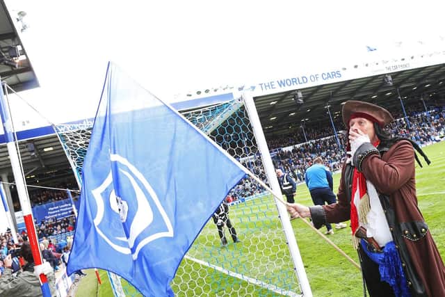 Always a character, Craig Bryden, the Pompey Pirate, pictured at a game between Pompey and Plymouth Argyle in 2016. Picture: Joe Pepler