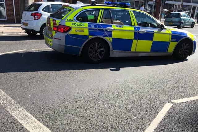 Police in Fratton Road, Portsmouth.
