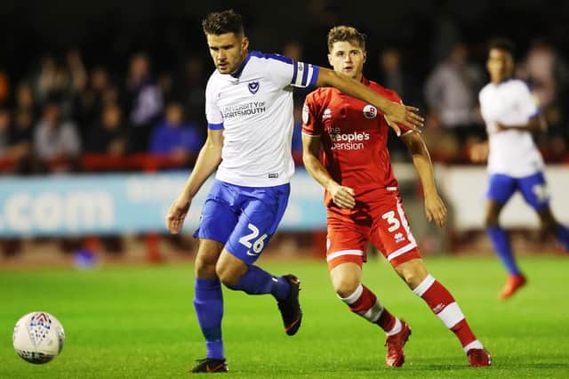 Gareth Evans has been left out of Pompey's side against Fleetwood today. Picture: Joe Pepler