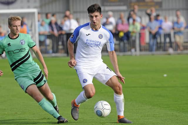 Andreas Robinson was sent off for the Hawks. Picture: Ian Hargreaves