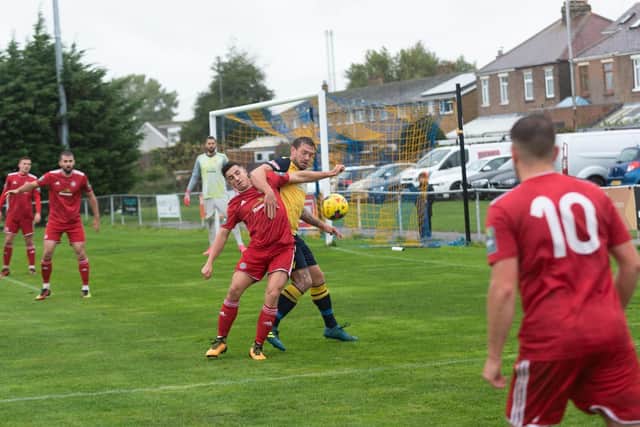 Steve Hutchings scored a double for Moneyfields. Picture: Vernon Nash