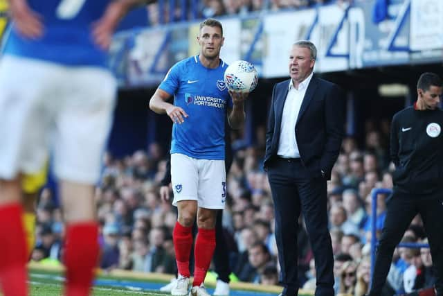 Pompey boss Kenny Jackett oversees the win over Fleetwood. Picture: Joe Pepler