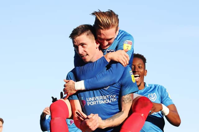Oli Hawkins scored Pompey's winner against Fleetwood on Saturday Picture: Joe Pepler