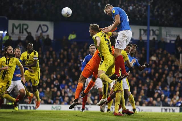 Matt Clarke scored with a thumping header. Picture: Carl Thomas