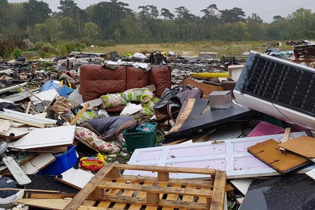 'Worst ever' fly-tip. Picture: Tom Cotterill