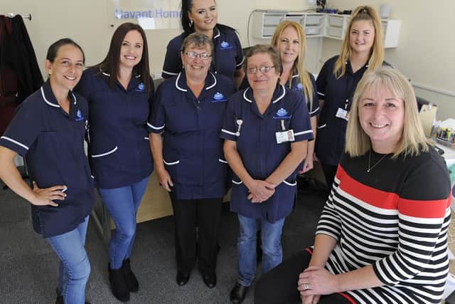 Manager Katrina Thorne with staff members Laura Isaac, Emma Cross, Carol Clay, Sharon Noakes, Chanel Byng, Lisa Wells and Cree Kirby. Picture Ian Hargreaves