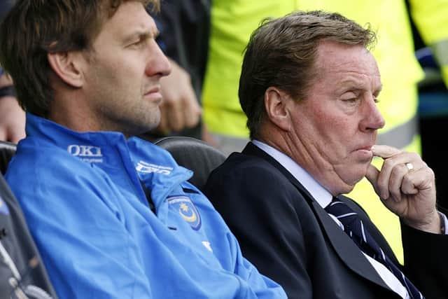 Harry Redknapp, right, with assistant manager Tony Adams