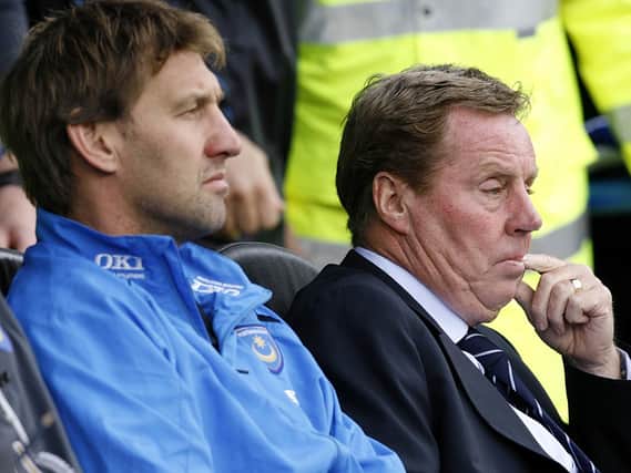 Harry Redknapp, right, with assistant manager Tony Adams