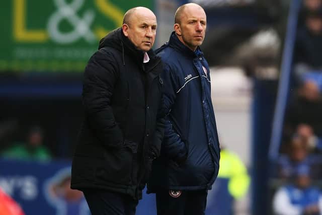 Boss John Coleman (left) has worked wonders for Accrington. Picture: Joe Pepler