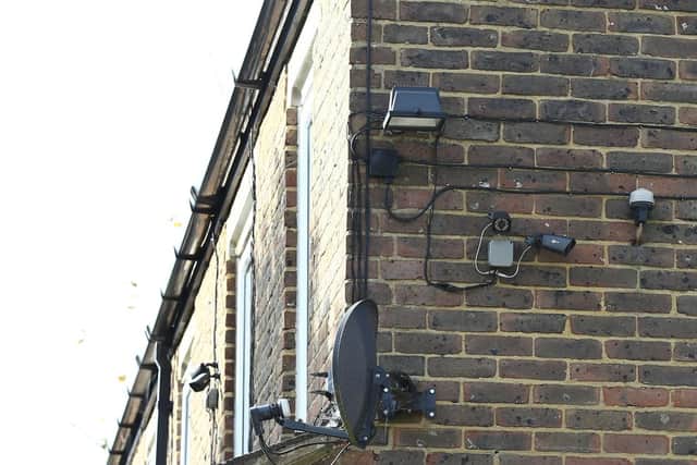 CCTV equipment on the home of missing mother of five Sarah Wellgreen in New Ash Green, Kent. Picture: PA