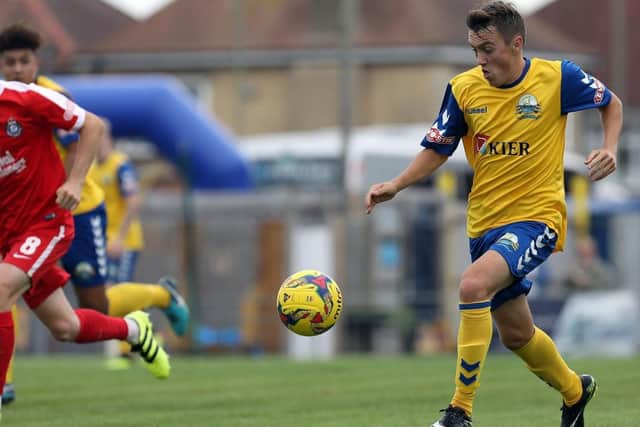 Ryan Pennery scored for Gosport in their 2-1 defeat. Picture: Chris Moorhouse
