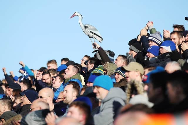 1,163 Pompey fans made it to Accrington's Crown Ground yesterday Picture: Joe Pepler