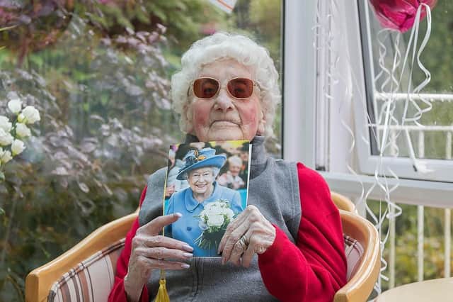 Mary Pead holds her second telegram from the Queen. Picture: Mark Rutley Photography