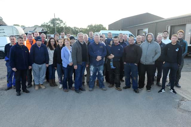 Representatives of some of the 55 businesses in Bury Farm in Curbridge, facing eviction to make way for the 3,500 home North Whiteley Development. They feel they have not had enough support from the LEP and Winchester City Council.