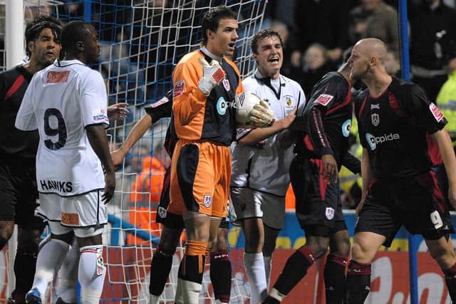 Action from the Hawks v Millwall at Fratton Park in the 2006-07 FA Cup