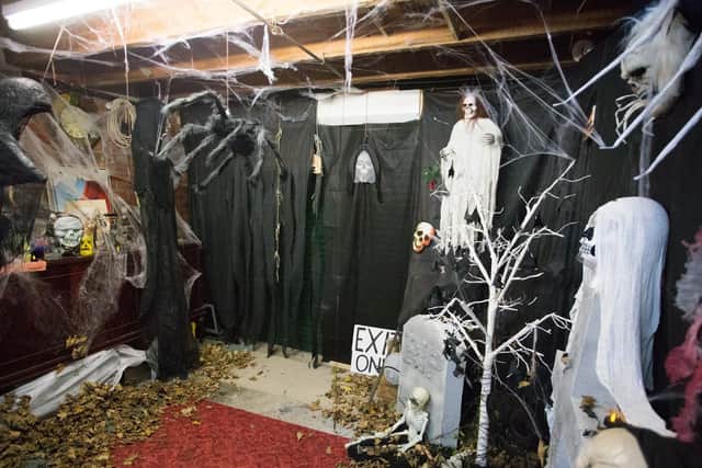 Some of the spooky creations made by Tracey Cummings and her sister Jackie Hughes. Picture: Habibur Rahman