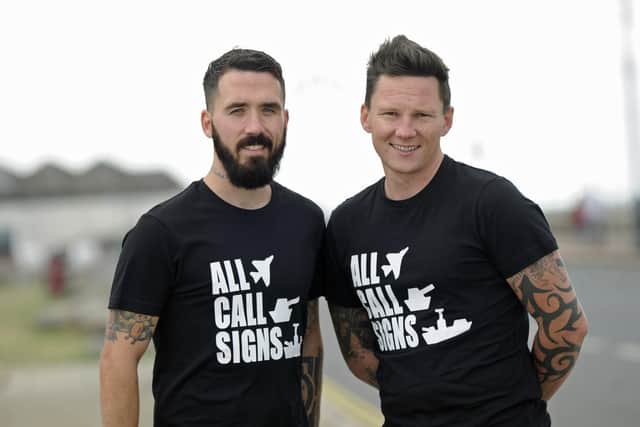Daniel Arnold and Stephen James, founders of armed forces support network All Call Signs. Photo: Ian Hargreaves