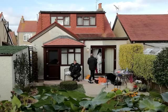 Police on the scene at Southcroft Road, Gosport