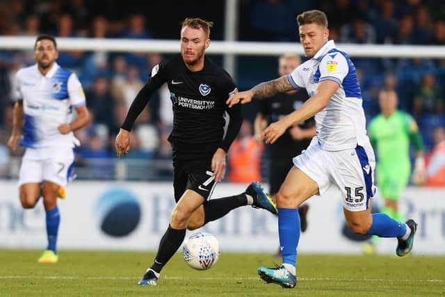 Pompey midfielder Tom Naylor. Picture: Joe Pepler