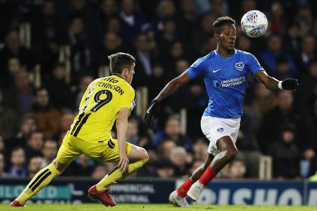 Jamal Lowe has netted six times for Pompey this season. Picture: Joe Pepler