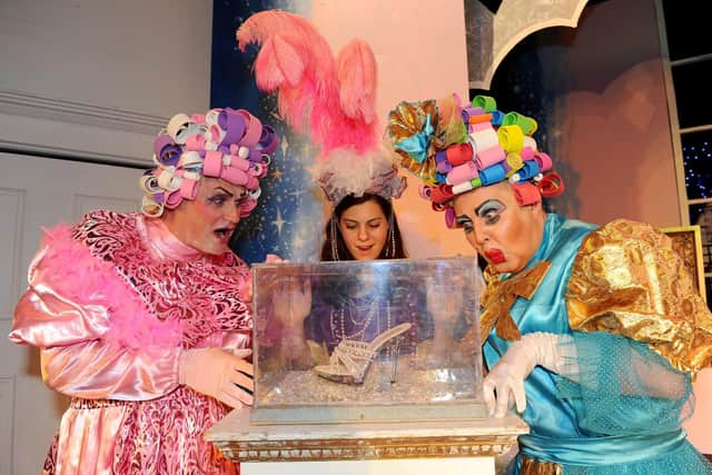 The Groundlings Theatre in Portsmouth, held their Christmas pantomime launch of Cinderella on Tuesday October 16.
Pictured is, from left, Russell Meyers, Michelle Alexandra and Matt Ian Kelly
Picture: Sarah Standing (180779-6808)