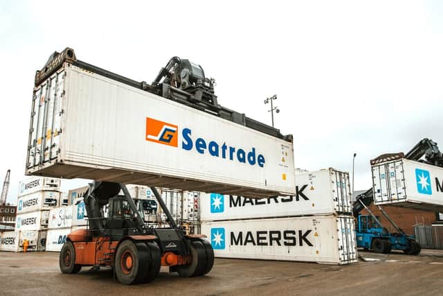 Shipping containers at MMD in Portsmouth. Picture: Paul Gonella/StrongIsland