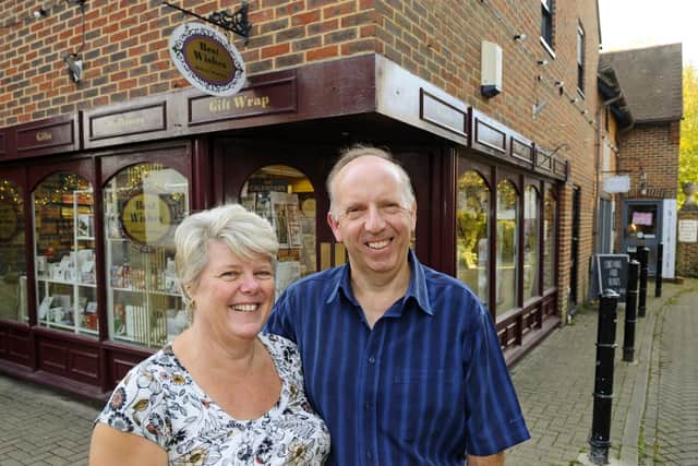 Best Wishes of Bishop's Waltham, run by husband and wife Russell and Yvonne Payne, is through to the final of the Best Small Shops competition
Picture by:  Malcolm Wells (181024-6934)