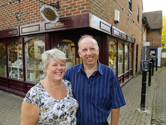 Best Wishes of Bishop's Waltham, run by husband and wife Russell and Yvonne Payne, is through to the final of the Best Small Shops competition
Picture by:  Malcolm Wells (181024-6934)