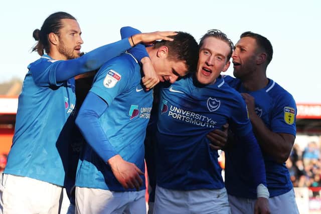 Pompey's Official Christmas Dinner is back for 2018 and will let fans celebrate the festive season with the squad. Picture: Joe Pepler