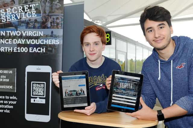 Book My Garage based at 1000 Lakeside, has launched Secret Service, a car servicing web page.
Pictured is: (l-r) Digital marketing assistants at Book My Garage, Ethan Walsh-Hill and Sam Agathangelou.
Picture: Sarah Standing (180763-6047)