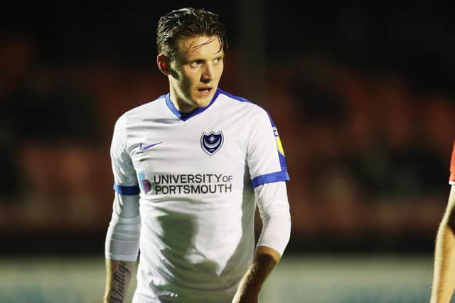 Joe Mason's sole Pompey start has been in the Checkatrade Trophy against Crawley. Picture: Joe Pepler