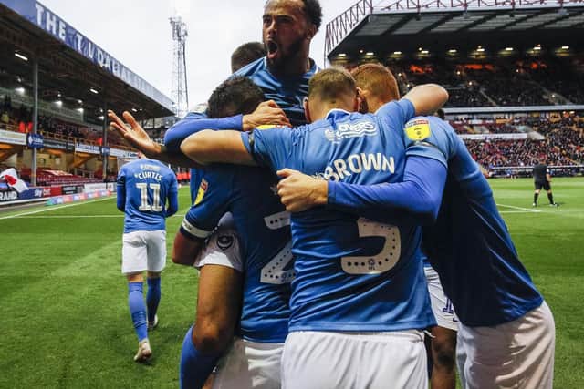 Pompey celebrate their 10th successive away game without defeat