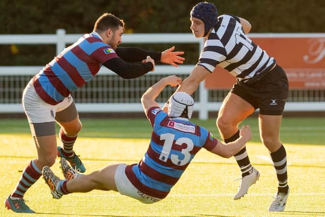 Scott Morris in action as Havant beat Hove on their new pitch last weekend. Picture: Keith Woodland