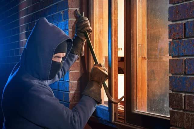Stock image of a burglary