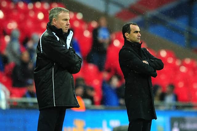 Kenny Jackett, left, during the 2013 FA Cup semi-final when Millwall faced Wigan. Picture: Adam Davy/PA