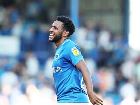 Nathan Thompson returns for Pompey at Maidenhead today. Picture: Joe Pepler